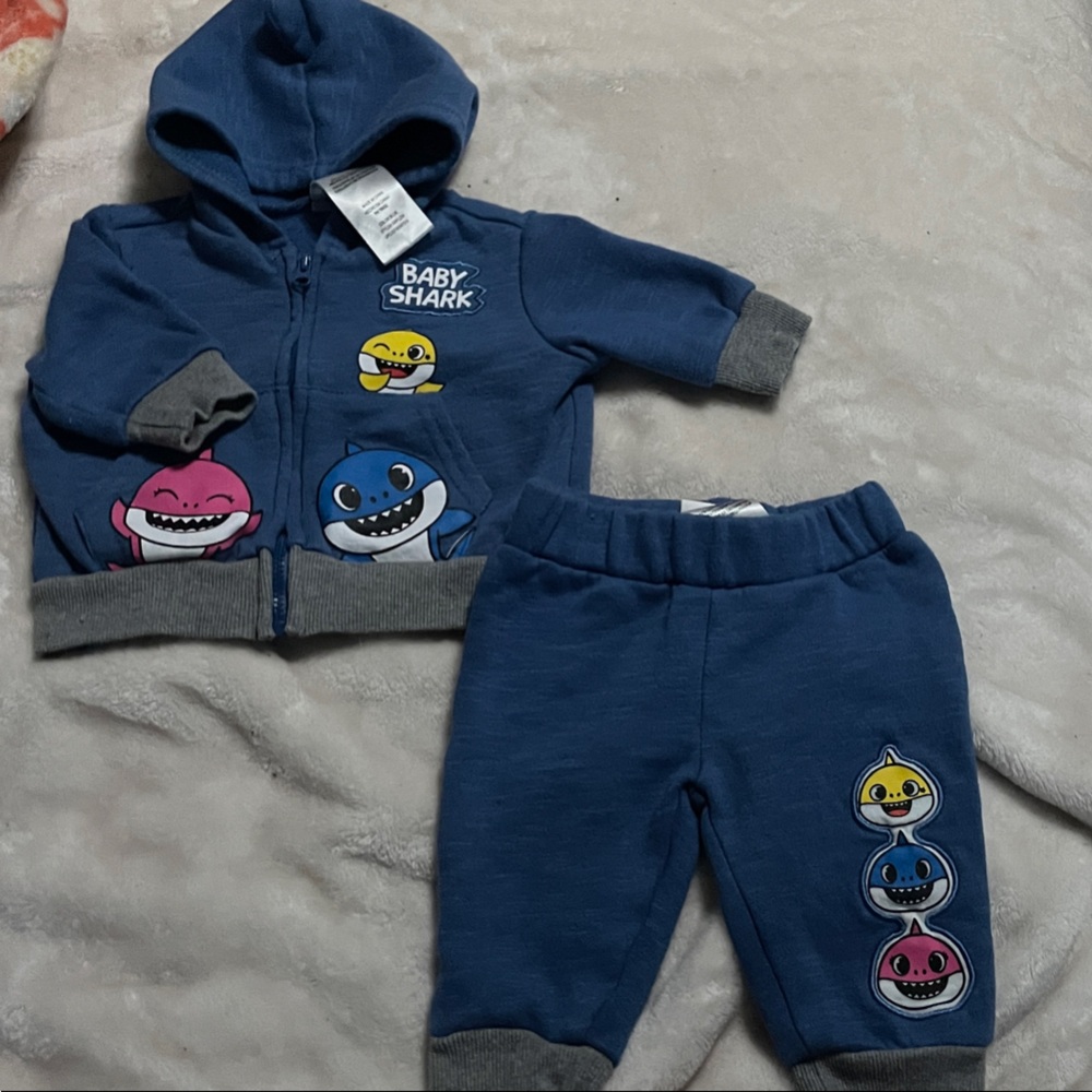 Baby Shark Kids Matching Set - Blue